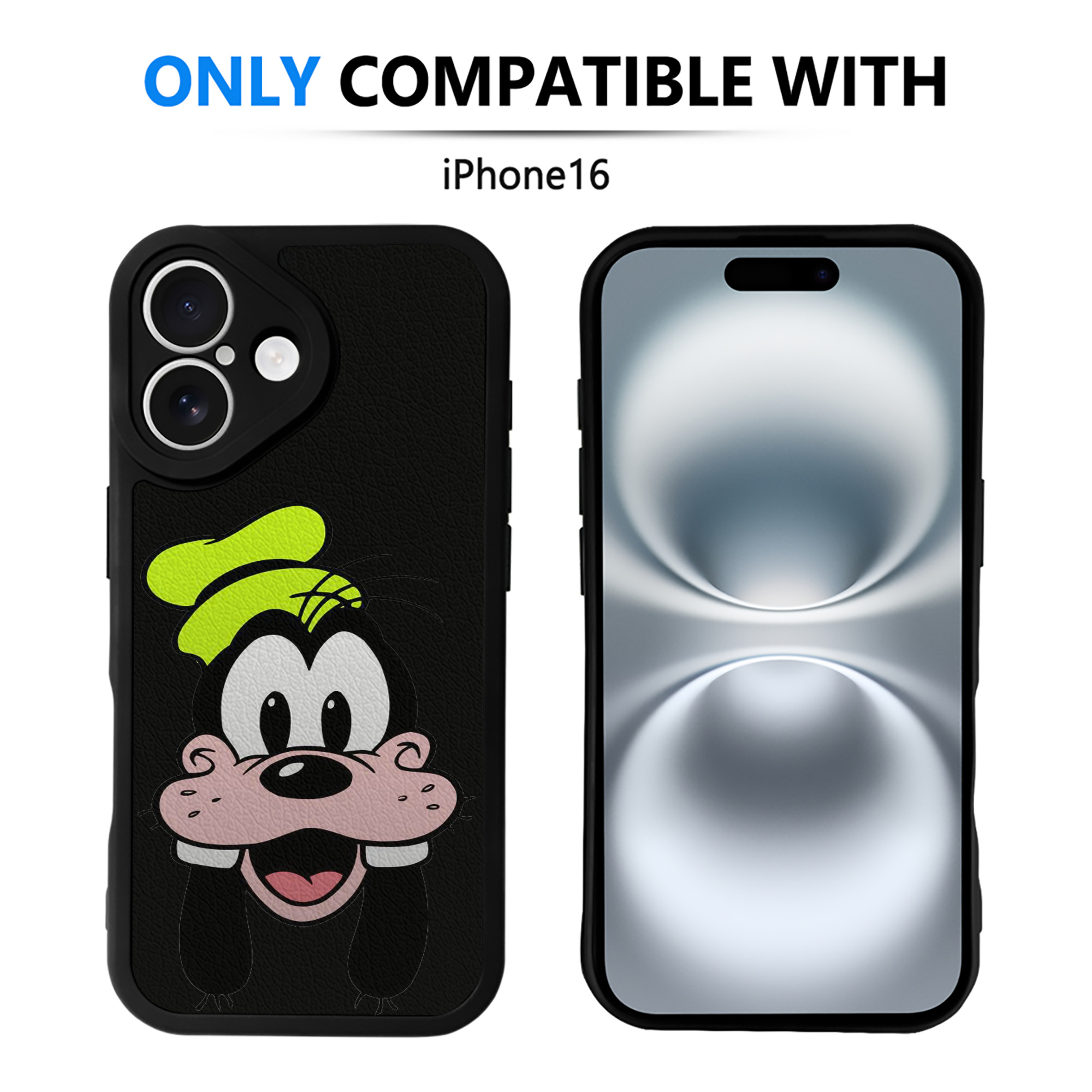 （画像用） ミッキーマウス Mickey Mouse 【iPhone 16シリーズ対応】シリコンスマホケース（レザー調） 材質：シリコン